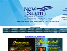 Tablet Screenshot of newsalembaptist.net